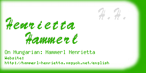 henrietta hammerl business card
